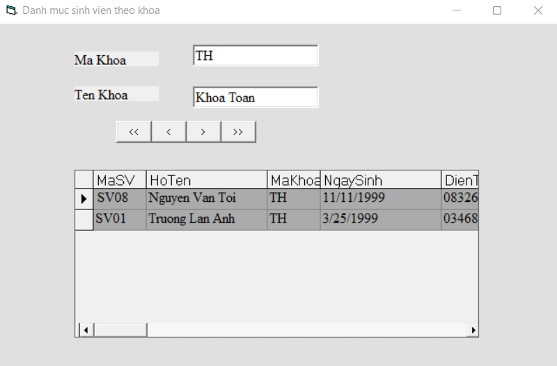 Quản lý sinh viên,code phần mềm,code Visual Basic 6.0